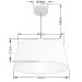 Pendente Cone Md-4050 Cúpula em Tecido 21-50x40cm Rústico Cinza - Bivolt