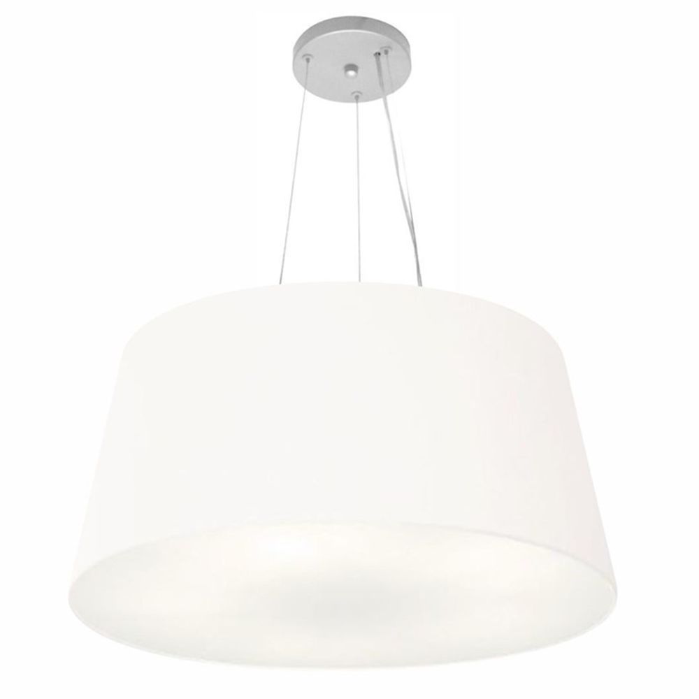 Pendente Cone Md-4063 Cúpula em Tecido 30-60x50cm Branco - Bivolt
