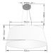 Pendente Cone Md-4072 Cúpula em Tecido 30-80x65cm Rústico Cinza - Bivolt
