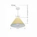 Pendente Cone Md-4078 Cúpula em Tecido 25-40x15cm Algodão Crú - Bivolt