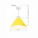 Pendente Cone Md-4078 Cúpula em Tecido 25-40x15cm Amarelo - Bivolt