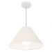 Pendente Cone Md-4078 Cúpula em Tecido 25-40x15cm Branco - Bivolt