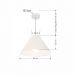 Pendente Cone Md-4078 Cúpula em Tecido 25-40x15cm Branco - Bivolt