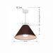 Pendente Cone Md-4078 Cúpula em Tecido 25-40x15cm Café - Bivolt