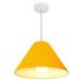 Pendente Cone Md-4078 Cúpula em Tecido 25-40x15cm Laranja - Bivolt