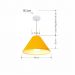 Pendente Cone Md-4078 Cúpula em Tecido 25-40x15cm Laranja - Bivolt