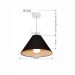 Pendente Cone Md-4078 Cúpula em Tecido 25-40x15cm Preto - Bivolt
