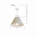Pendente Cone Md-4078 Cúpula em Tecido 25-40x15cm Rústico Bege - Bivolt