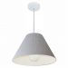 Pendente Cone Md-4078 Cúpula em Tecido 25-40x15cm Rústico Cinza - Bivolt