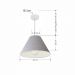 Pendente Cone Md-4078 Cúpula em Tecido 25-40x15cm Rústico Cinza - Bivolt