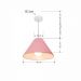 Pendente Cone Md-4078 Cúpula em Tecido 25-40x15cm Rosa Bebê - Bivolt