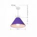 Pendente Cone Md-4078 Cúpula em Tecido 25-40x15cm Roxo - Bivolt
