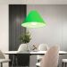 Pendente Cone Md-4078 Cúpula em Tecido 25-40x15cm Verde Limão - Bivolt