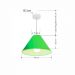 Pendente Cone Md-4078 Cúpula em Tecido 25-40x15cm Verde Limão - Bivolt