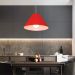 Pendente Cone Md-4078 Cúpula em Tecido 25-40x15cm Vermelho - Bivolt