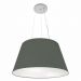 Pendente Cone Md-4141 Cúpula em Tecido 30-50x35cm Cinza Escuro - Bivolt