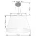 Pendente Cone Md-4141 Cúpula em Tecido 30-50x35cm Rústico Cinza - Bivolt
