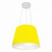 Pendente Cone Md-4152 Cúpula em Tecido 30/40x30cm Amarelo - Bivolt