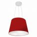 Pendente Cone Md-4152 Cúpula em Tecido 30/40x30cm Bordô - Bivolt