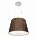 Pendente Cone Md-4152 Cúpula em Tecido 30/40x30cm Café - Bivolt