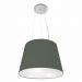 Pendente Cone Md-4152 Cúpula em Tecido 30/40x30cm Cinza Escuro - Bivolt
