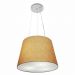 Pendente Cone Md-4152 Cúpula em Tecido 30/40x30cm Palha - Bivolt