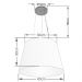 Pendente Cone Md-4152 Cúpula em Tecido 30/40x30cm Preto - Bivolt
