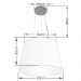 Pendente Cone Md-4152 Cúpula em Tecido 30/40x30cm Rústico Bege - Bivolt