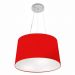 Pendente Cone Md-4153 Cúpula em Tecido 30-45x40cm Vermelho- Bivolt
