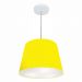 Pendente Cone Md-4155 Cúpula em Tecido 30/40x30cm Amarelo - Bivolt