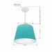 Pendente Cone Md-4155 Cúpula em Tecido 30/40x30cm Azul Turquesa - Bivolt