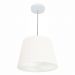 Pendente Cone Md-4155 Cúpula em Tecido 30/40x30cm Branco - Bivolt