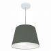 Pendente Cone Md-4155 Cúpula em Tecido 30/40x30cm Cinza Escuro - Bivolt