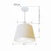 Pendente Cone Md-4155 Cúpula em Tecido 30/40x30cm Linho Bege - Bivolt