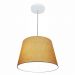 Pendente Cone Md-4155 Cúpula em Tecido 30/40x30cm Palha - Bivolt