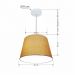 Pendente Cone Md-4155 Cúpula em Tecido 30/40x30cm Palha - Bivolt