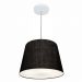 Pendente Cone Md-4155 Cúpula em Tecido 30/40x30cm Preto - Bivolt