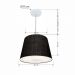 Pendente Cone Md-4155 Cúpula em Tecido 30/40x30cm Preto - Bivolt