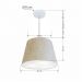 Pendente Cone Md-4155 Cúpula em Tecido 30/40x30cm Rústico Bege - Bivolt