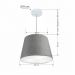 Pendente Cone Md-4155 Cúpula em Tecido 30/40x30cm Rústico Cinza - Bivolt