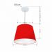 Pendente Cone Md-4155 Cúpula em Tecido 30/40x30cm Vermelho - Bivolt