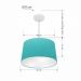 Pendente Cone Md-4156 Cúpula em Tecido 30/45x40cm Azul Turquesa - Bivolt