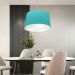 Pendente Cone Md-4156 Cúpula em Tecido 30/45x40cm Azul Turquesa - Bivolt