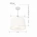 Pendente Cone Md-4156 Cúpula em Tecido 30/45x40cm Branco - Bivolt