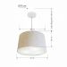 Pendente Cone Md-4156 Cúpula em Tecido 30/45x40cm Linho Bege - Bivolt