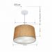 Pendente Cone Md-4156 Cúpula em Tecido 30/45x40cm Palha - Bivolt