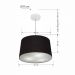 Pendente Cone Md-4156 Cúpula em Tecido 30/45x40cm Preto - Bivolt