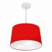 Pendente Cone Md-4156 Cúpula em Tecido 30/45x40cm Vermelho - Bivolt