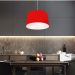 Pendente Cone Md-4156 Cúpula em Tecido 30/45x40cm Vermelho - Bivolt