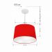 Pendente Cone Md-4156 Cúpula em Tecido 30/45x40cm Vermelho - Bivolt